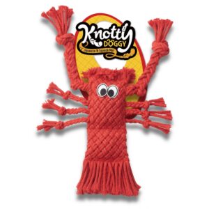 Knotty Doggy Lobster Squeaky Rope Dog Toy