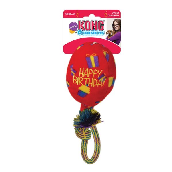 Kong Red Medium Birthday Balloon Dog Toy