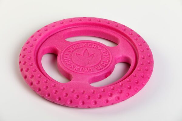 Pink Kiwi Walker Strong Rubber Frisbee