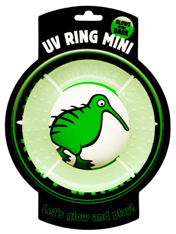 Kiwi Walker Glow In The Dark TPR Rubber Strong Ring Dog Toy