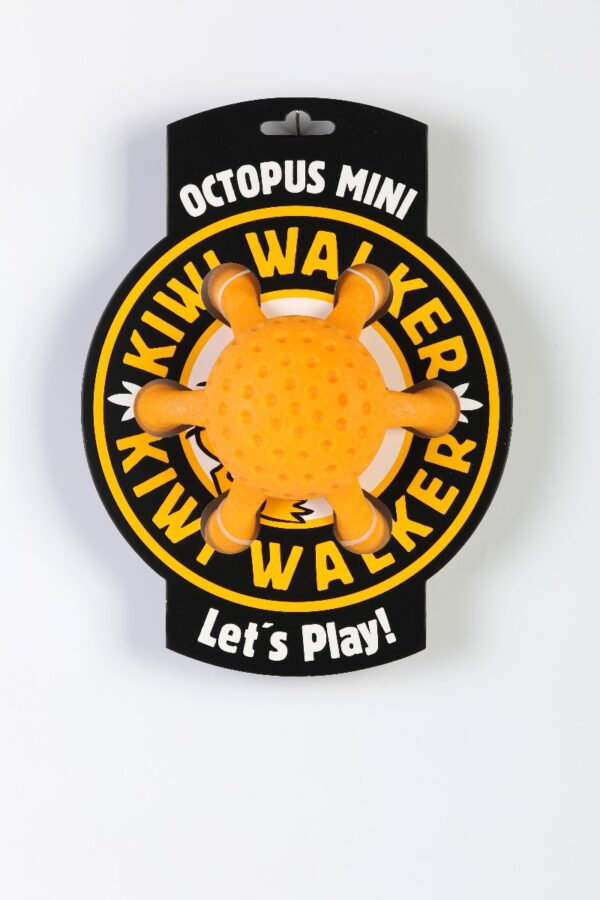 Orange Kiwi Walker Octopus Strong Dog Toy