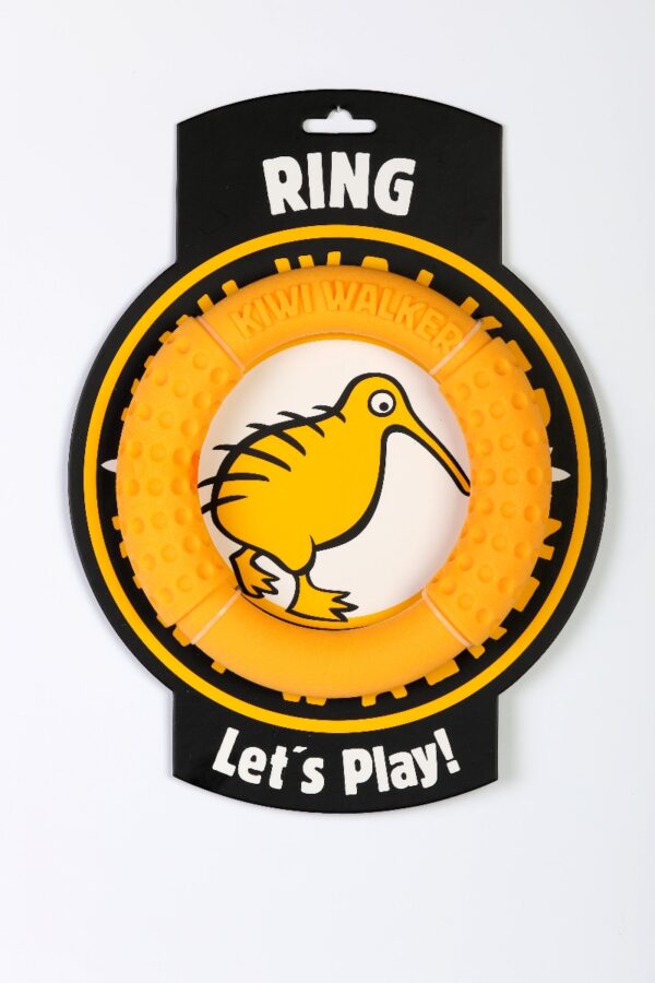 Orange Kiwi Walker Ring Strong Dog Toy