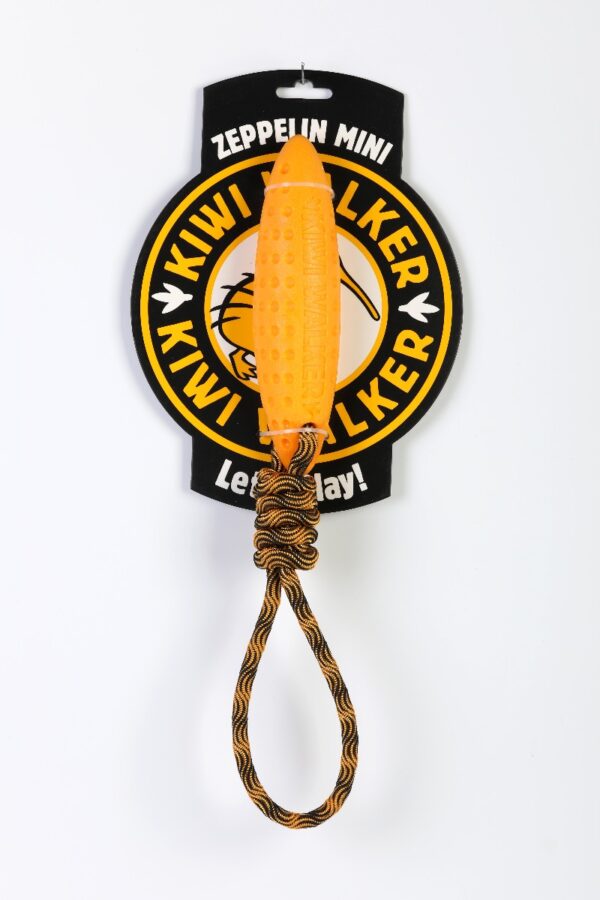 Orange Kiwi Walker Zeppelin Strong Dog Toy