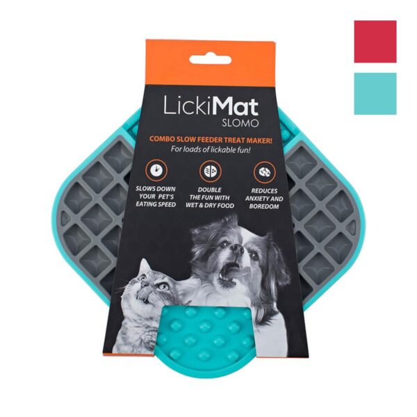 Turquoise Lickimat Slomo Dog Slow Feeder