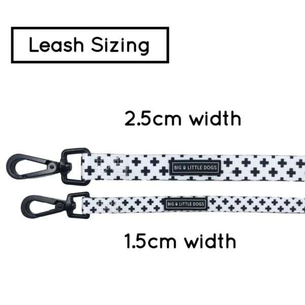'Nordic Crosses' black and white Dog Lead by Big & Little Dogs