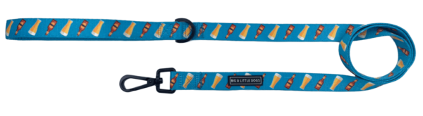 Blue beer print design 'Paw X Beer' Dog Lead by Big & Little Dogs