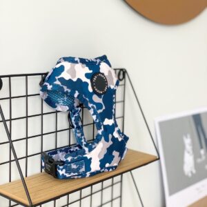 Poppy + Ted Blue Camo Adjustable Dog Harness