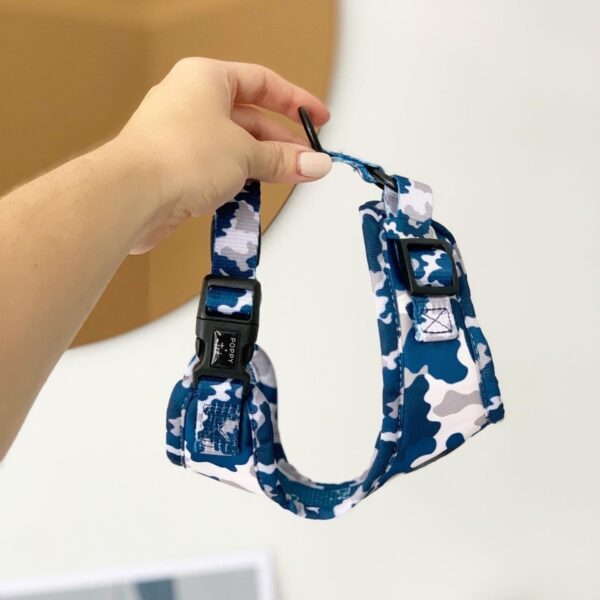 Poppy + Ted Blue Camo Adjustable Dog Harness