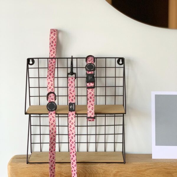 Poppy and Ted Pink Wild Leopard Dog Lead