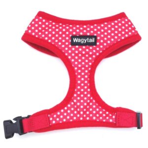 Red Dog Harness with White Polka Dots by Wagytail