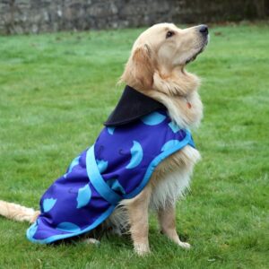 Rachael Kelly Equestrian Blue Umbrellas Waterproof Dog Coat