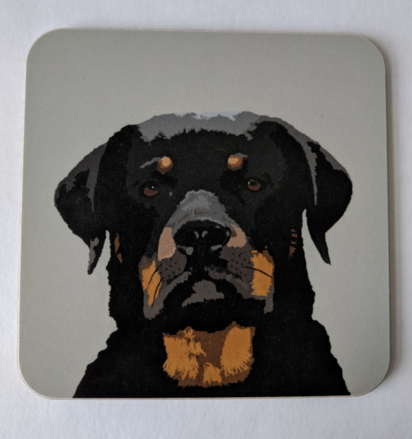 Stone Rottweiler Coaster by Betty Boyns