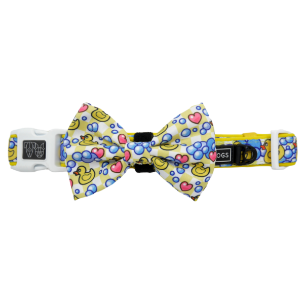 Big & Little Dogs 'Rubber Ducky' Rubber Duck Yellow Dog Collar and Detachable Bow Tie