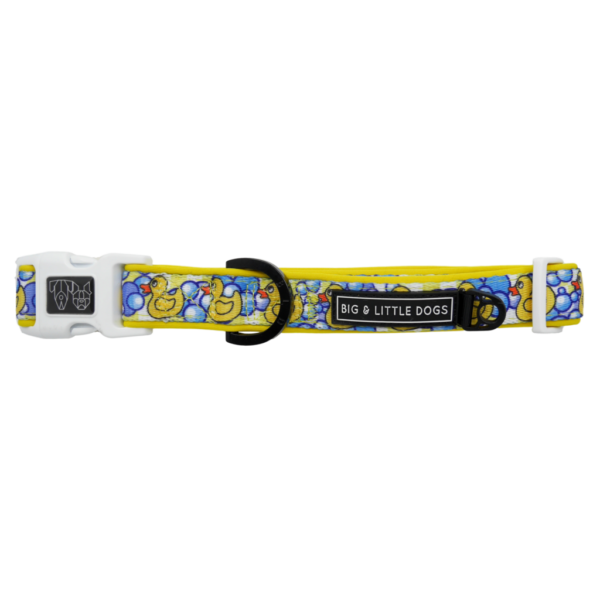 Big & Little Dogs 'Rubber Ducky' Rubber Duck Yellow Dog Collar and Detachable Bow Tie