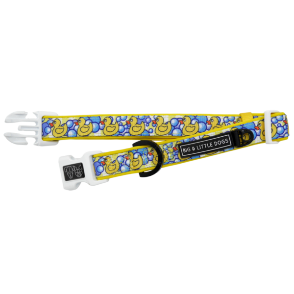 Big & Little Dogs 'Rubber Ducky' Rubber Duck Yellow Dog Collar and Detachable Bow Tie