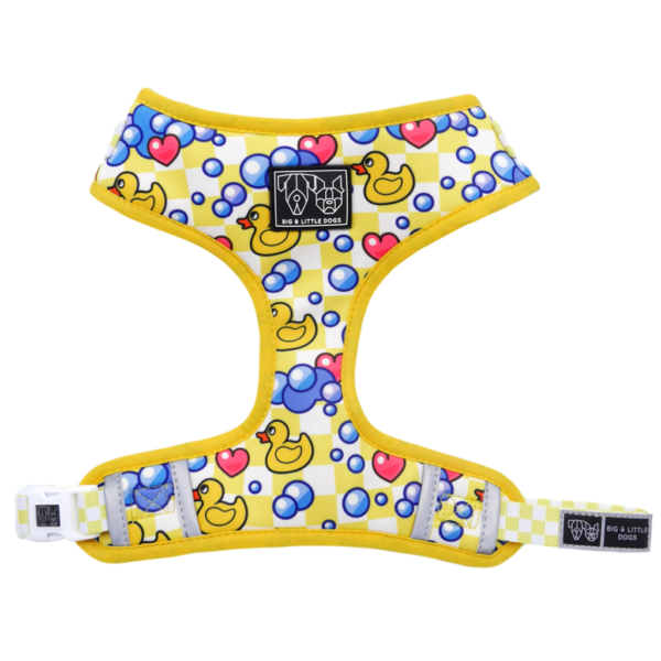 Big & Little Dogs 'Rubber Ducky' rubber duck print adjustable yellow dog harness