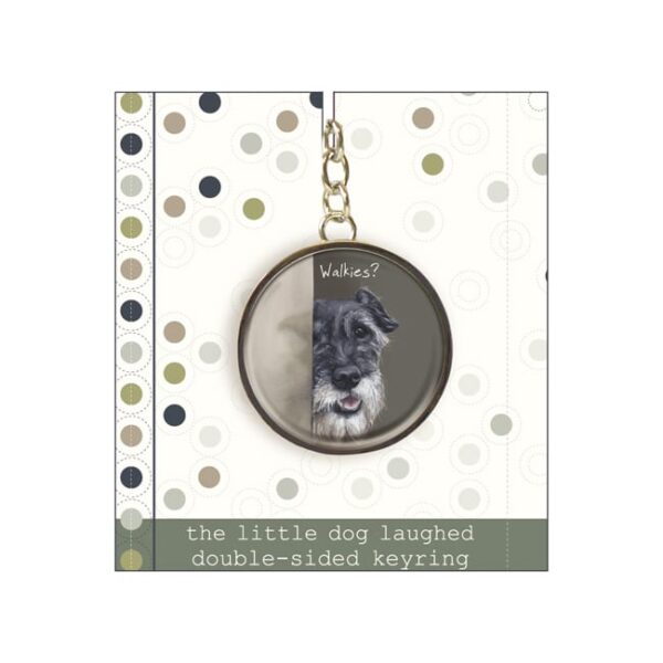 Schnauzer Dog Keyring by The Little Dog Laughed