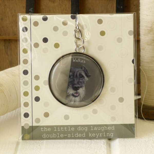 Schnauzer Dog Keyring by The Little Dog Laughed