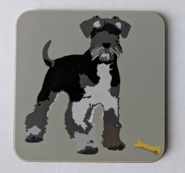 Stone Schnauzer coaster by Betty Boyns