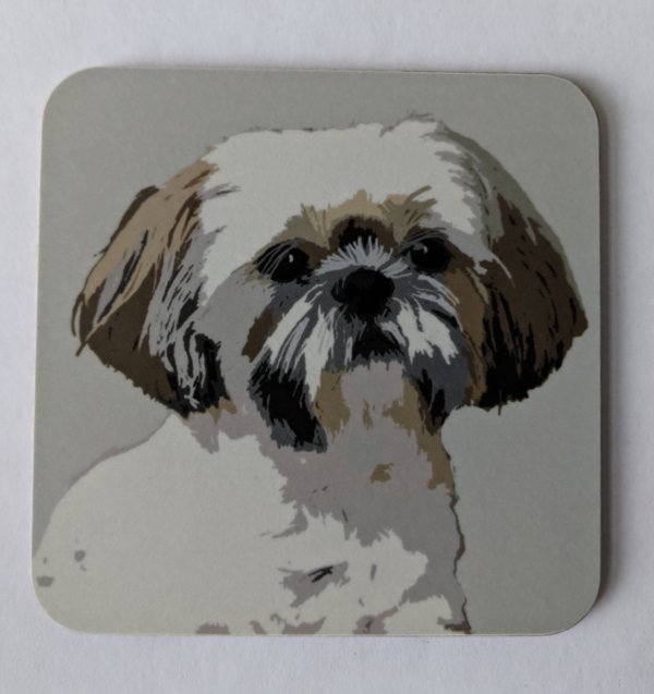 Stone Shih Tzu Coaster by Betty Boyns