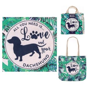 Lisa Pollock All You Need Is Love And Your Dachshund Eco Reusable Shopping Bag