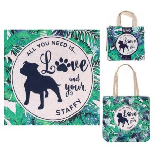 Lisa Pollock All You Need Is Love And Your Staffy Eco Reusable Shopping Bag