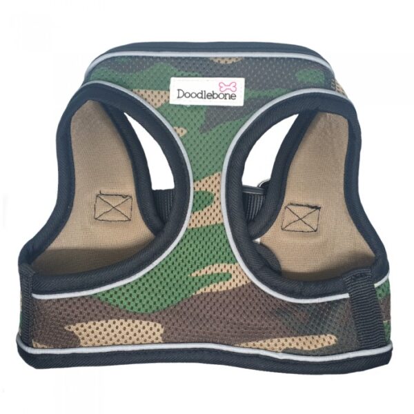 Doodlebone Airmesh Snappy Camo Print Step In Dog Harness