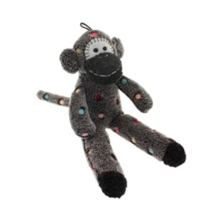 Spotty Happy Pet Sock Monkey Plush Dog Toy