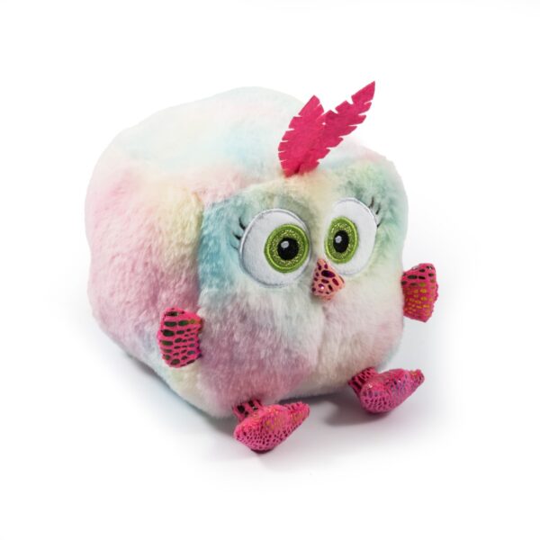 Ancol Pink Square Birds Plush Cute Dog Toy