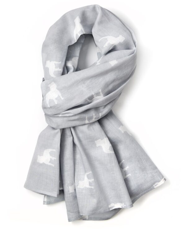 Grey Staffie Silhouette Scarf by The Lancashire Dog Company