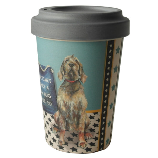 The Little Dog Laughed Wirehair Vizsla Bamboo Travel Cup