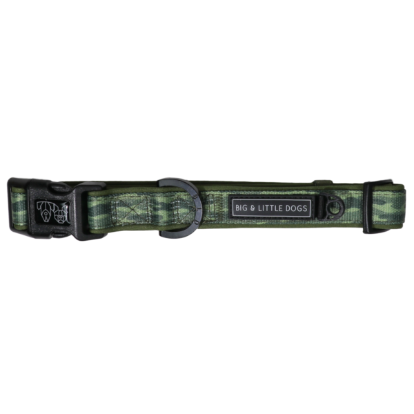 Big & Little Dogs 'Camouflaged' Green Camo Adjustable Dog Collar