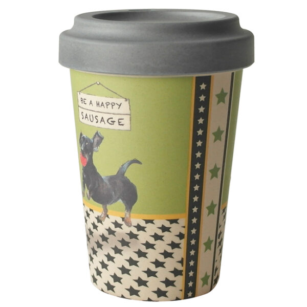 The Little Dog Laughed Dachshund Bamboo Travel Cup