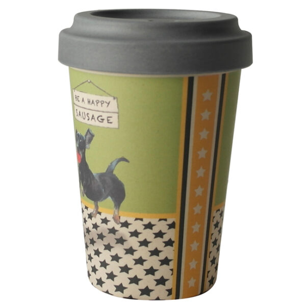 The Little Dog Laughed Dachshund Bamboo Travel Cup