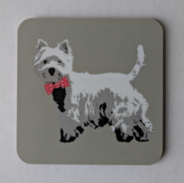 Stone Westie Coaster by Betty Boyns