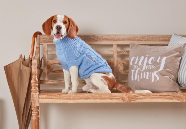 Purple Wolters Cable Knit Dog Jumper