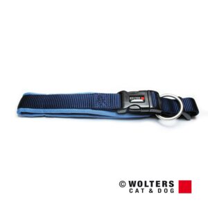 Wolters Padded Dog Collar - Navy / Light Blue