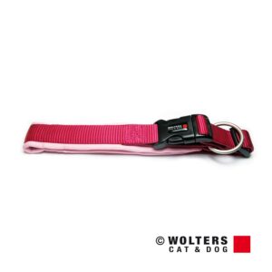 Wolters Padded Dog Collar - Raspberry / Light Pink