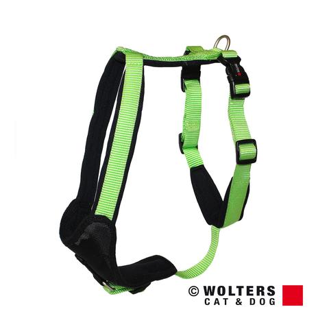 Kiwi Green and Black Wolters Padded Comfort Dog Harness