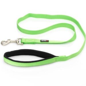 Kiwi Green and Black Wolters Padded Handle Dog Lead