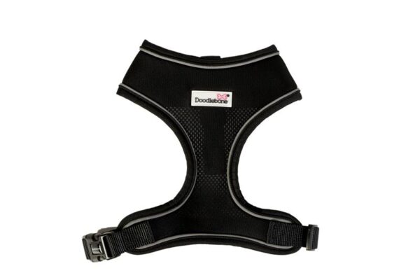 Doodlebone Black Airmesh Dog Harness at The Lancashire Dog Company