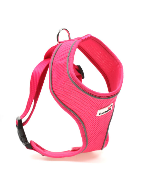 Doodlebone Bright Pink Airmesh Dog Harness at The Lancashire Dog Company