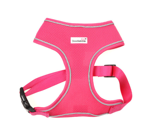 Doodlebone Bright Pink Airmesh Dog Harness at The Lancashire Dog Company