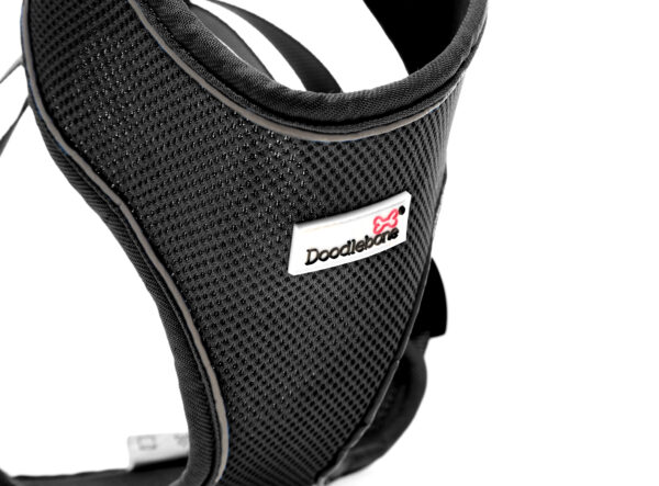Doodlebone Black Airmesh Dog Harness