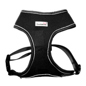 Doodlebone Black Airmesh Dog Harness