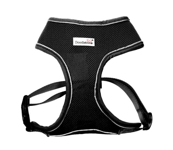 Doodlebone Black Airmesh Dog Harness