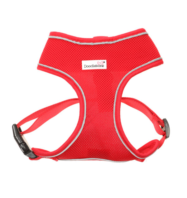 Doodlebone Red Airmesh Dog Harness