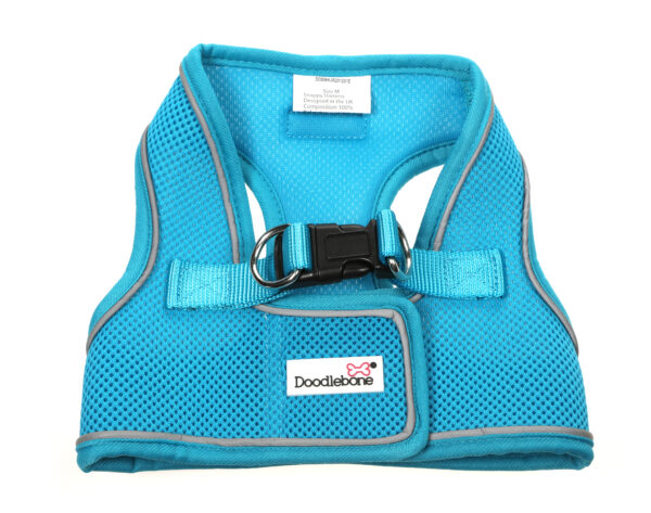 Doodlebone Aqua Blue Step In Snappy Dog Harness