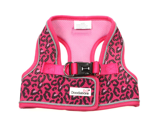 Doodlebone Bright Leopard Snappy Step In Dog Harness