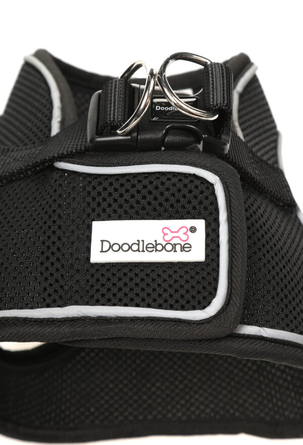 Doodlebone Black Snappy Step In Dog Harness